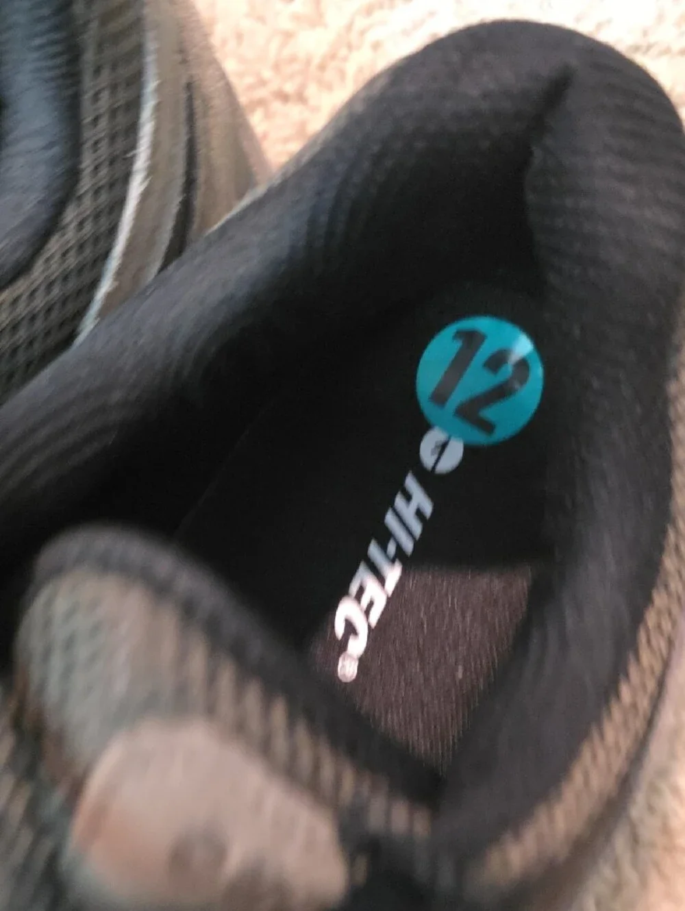 Hi-Tec Men's Gray and Black Trail Sneakers Size 12 NWT
